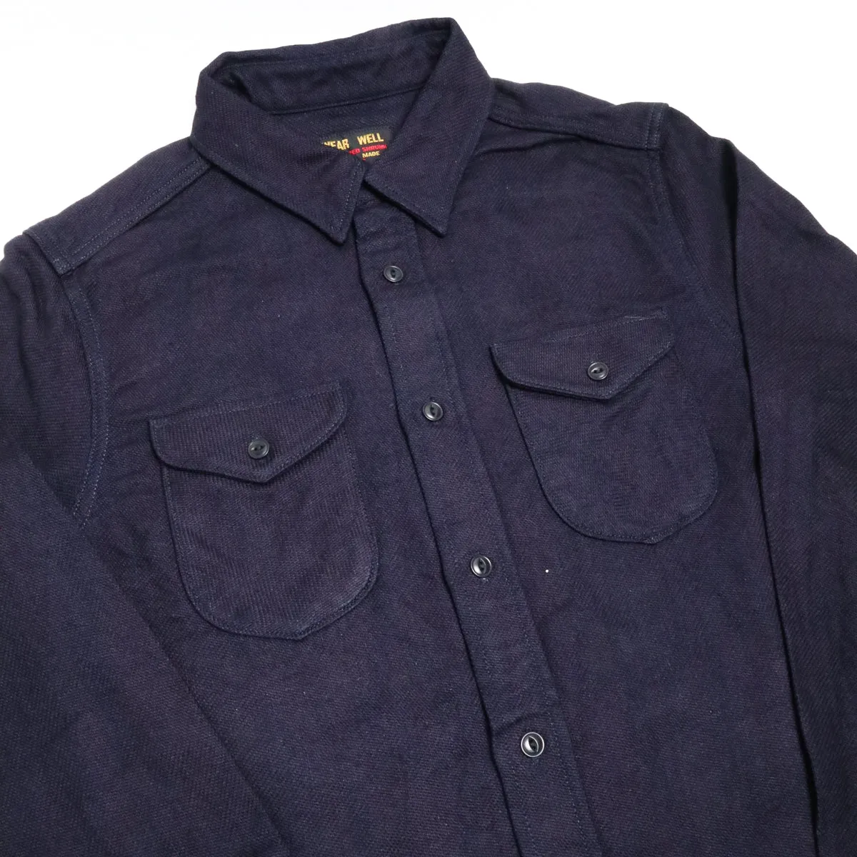 Heavy Flannel Shirt Solid Indigo sold by Brooklyn Clothing Co. product image thumbnail 3