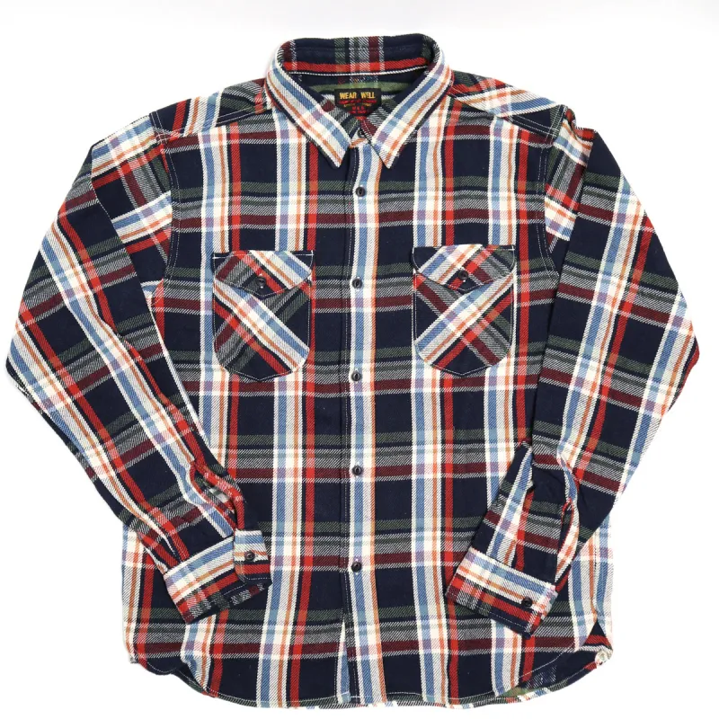 Heavy Flannel Shirt Navy/White sold by Brooklyn Clothing Co.