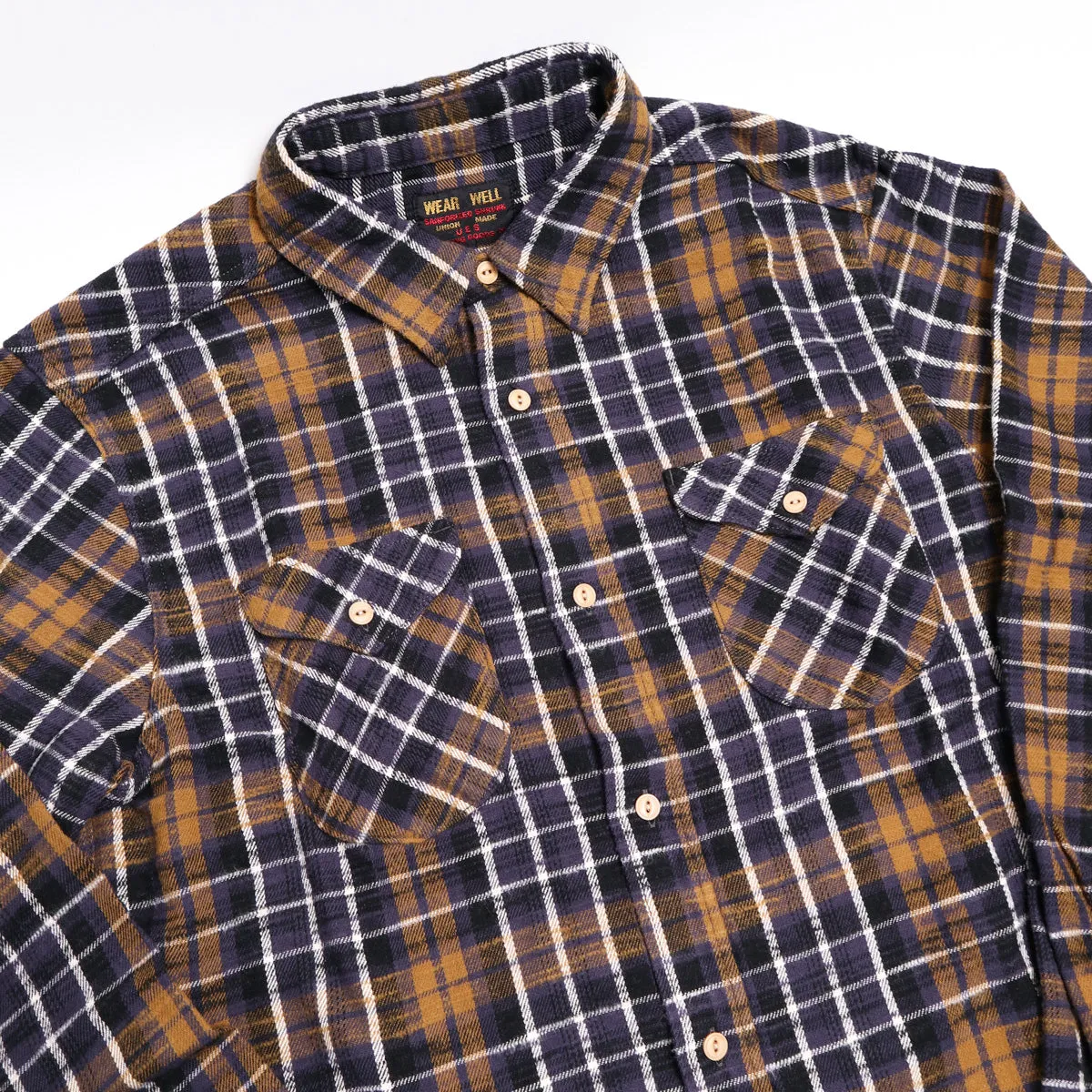 Slubby Flannel Shirt Purple sold by Brooklyn Clothing Co. product image thumbnail 3