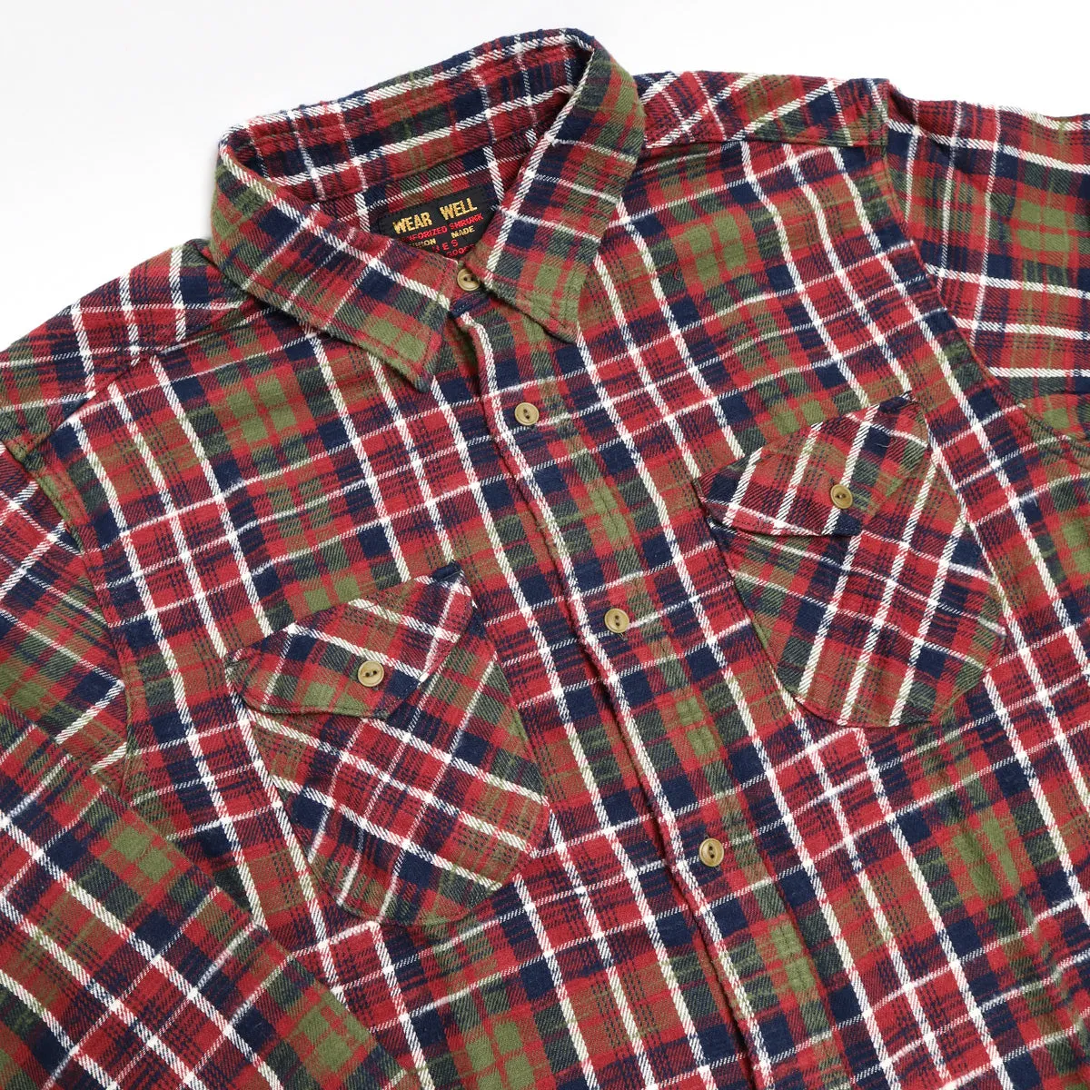 Slubby Flannel Shirt Red sold by Brooklyn Clothing Co. product image thumbnail 2