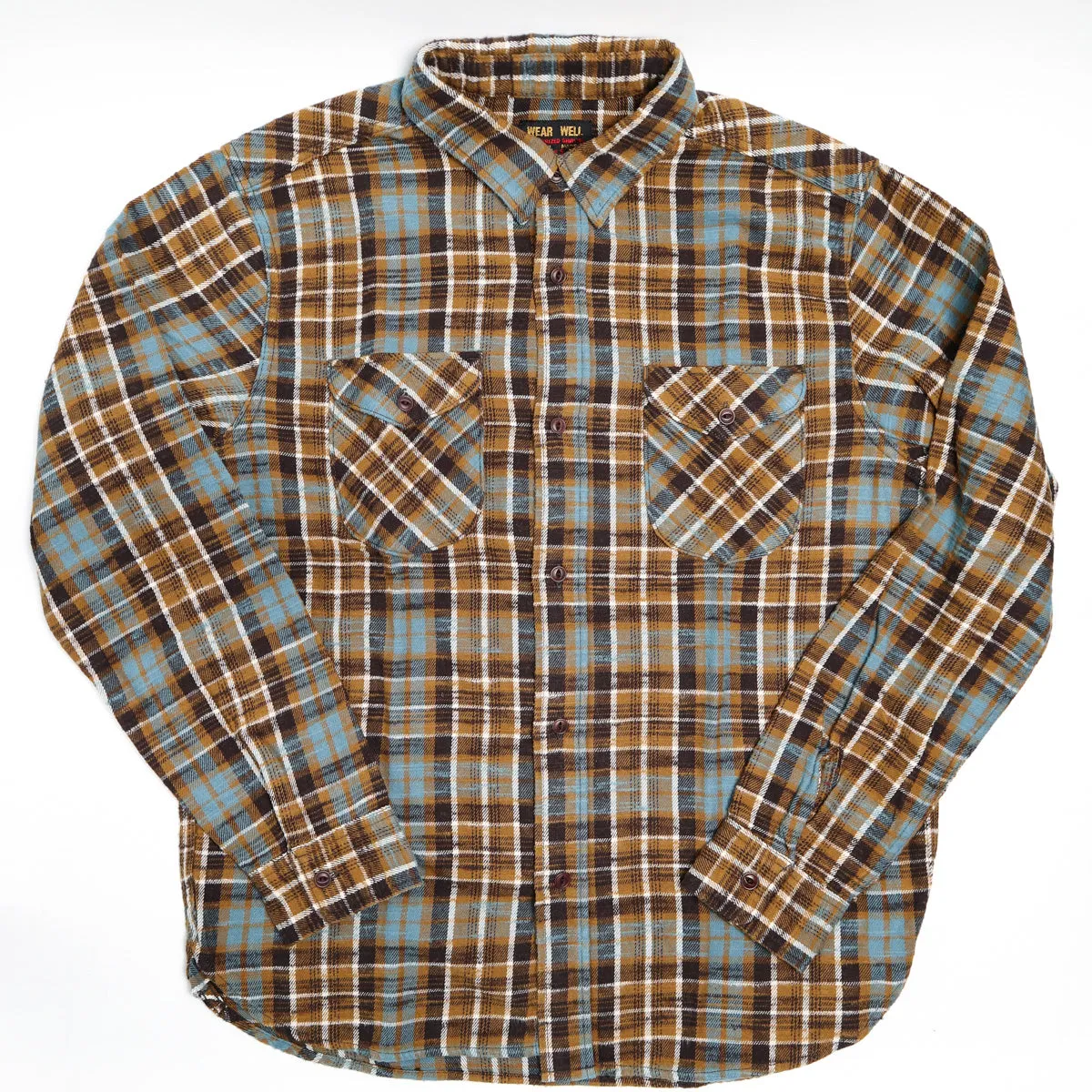 Slubby Flannel Shirt Mustard sold by Brooklyn Clothing Co.