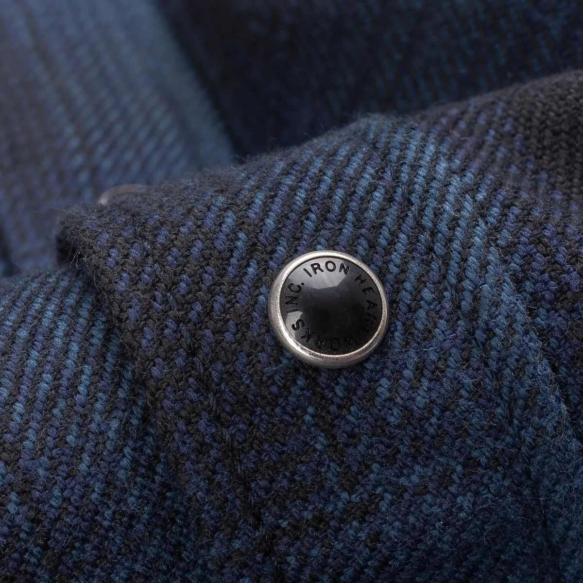 IHSH-264-NAV Ultra Heavy Flannel Ombre Check Western Shirt sold by Brooklyn Clothing Co. product image thumbnail 4