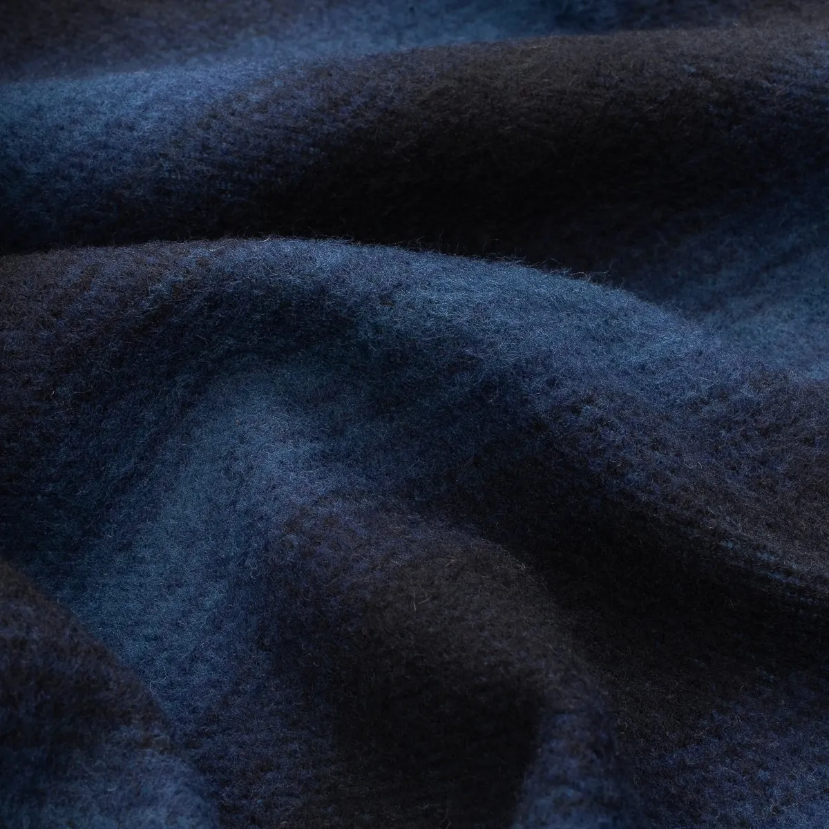 IHSH-264-NAV Ultra Heavy Flannel Ombre Check Western Shirt sold by Brooklyn Clothing Co. product image thumbnail 5