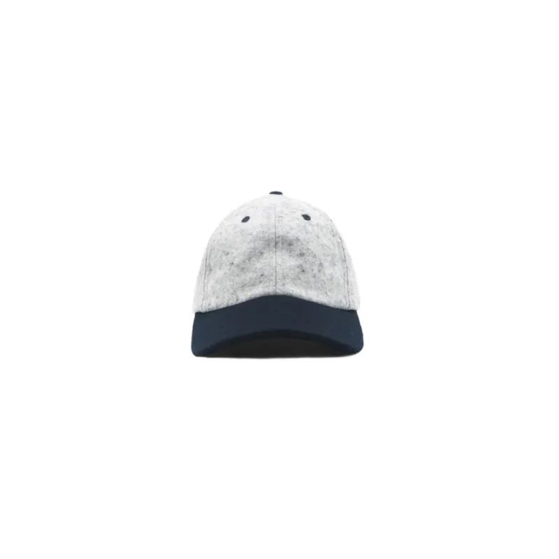 Unstructured Baseball Hat Natural Navy Heather / Mock Blue sold by Brooklyn Clothing Co.