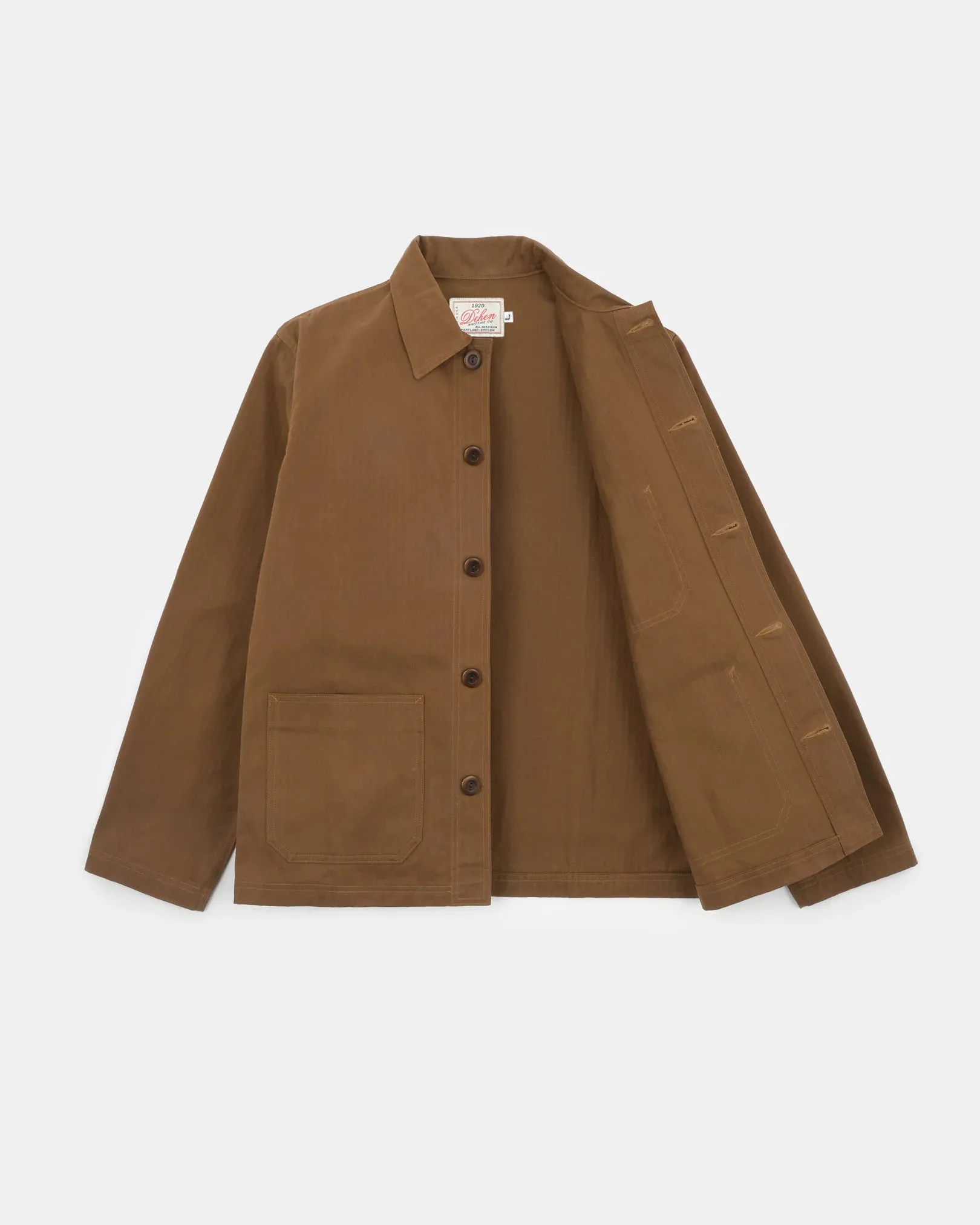 Woven Chore Coat Nicotine sold by Brooklyn Clothing Co. product image thumbnail 2