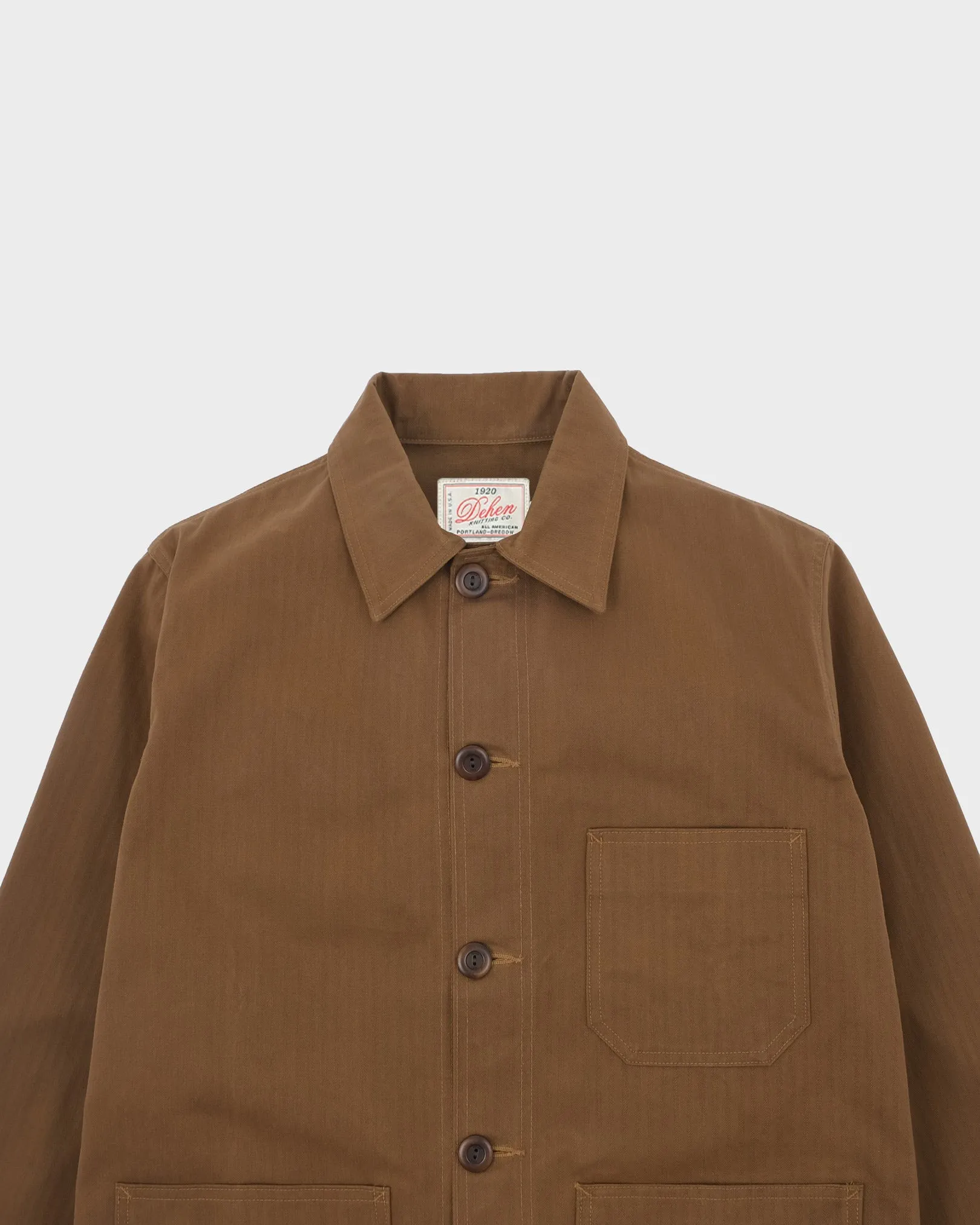 Woven Chore Coat Nicotine sold by Brooklyn Clothing Co. product image thumbnail 3