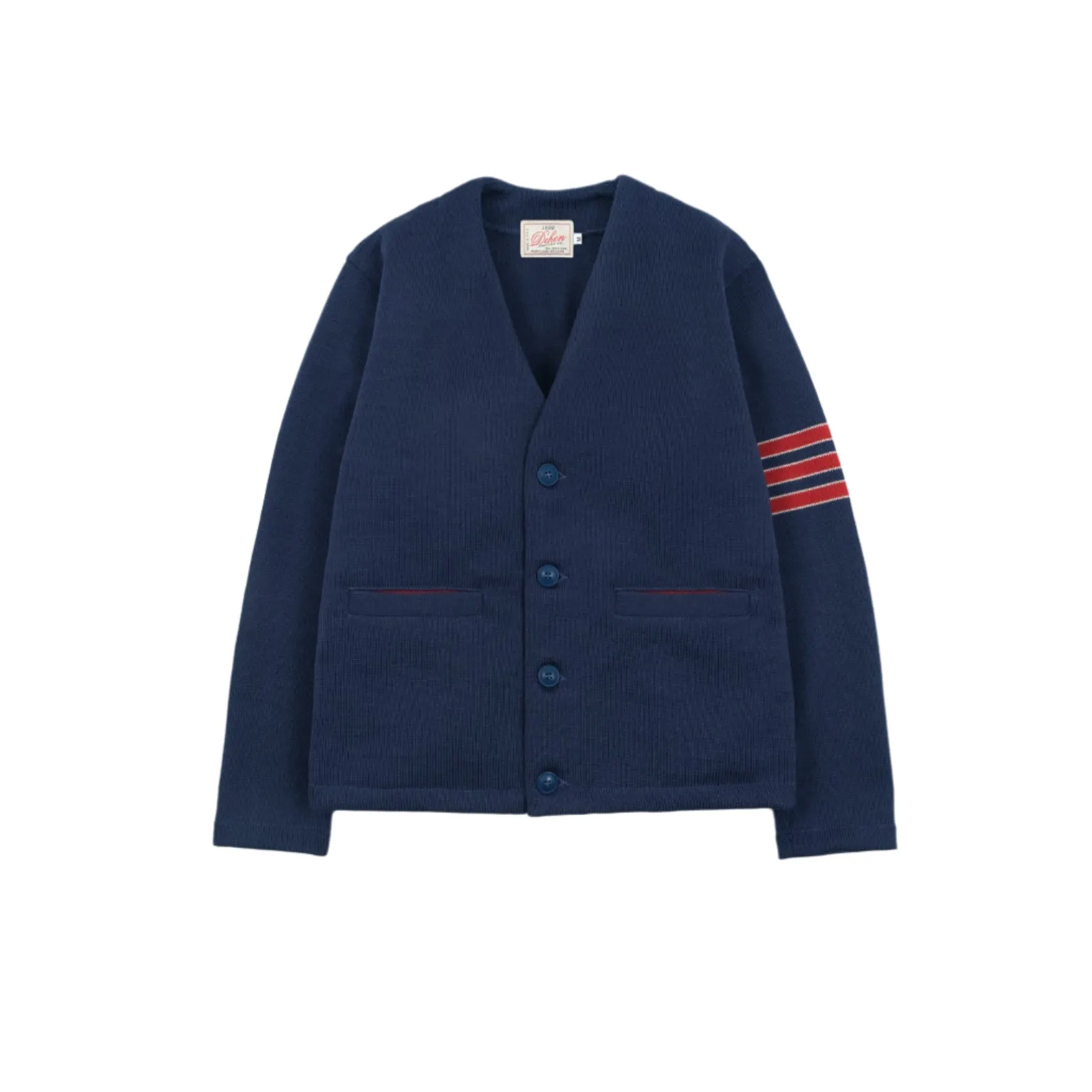Slouchy Varsity Cardigan Sweater Centennial Blue sold by Brooklyn Clothing Co.