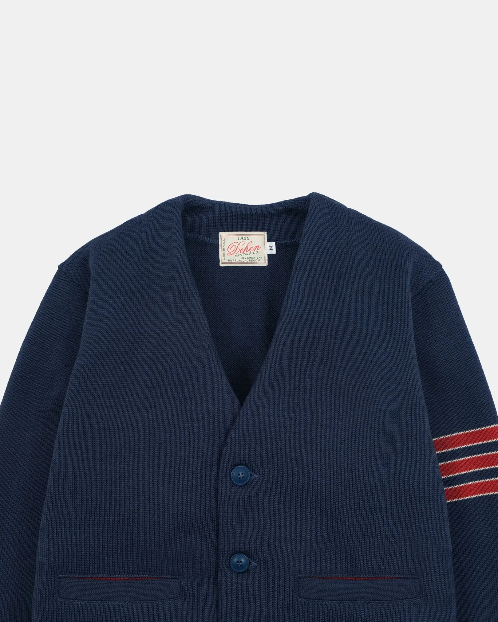 Slouchy Varsity Cardigan Sweater Centennial Blue sold by Brooklyn Clothing Co. product image thumbnail 2
