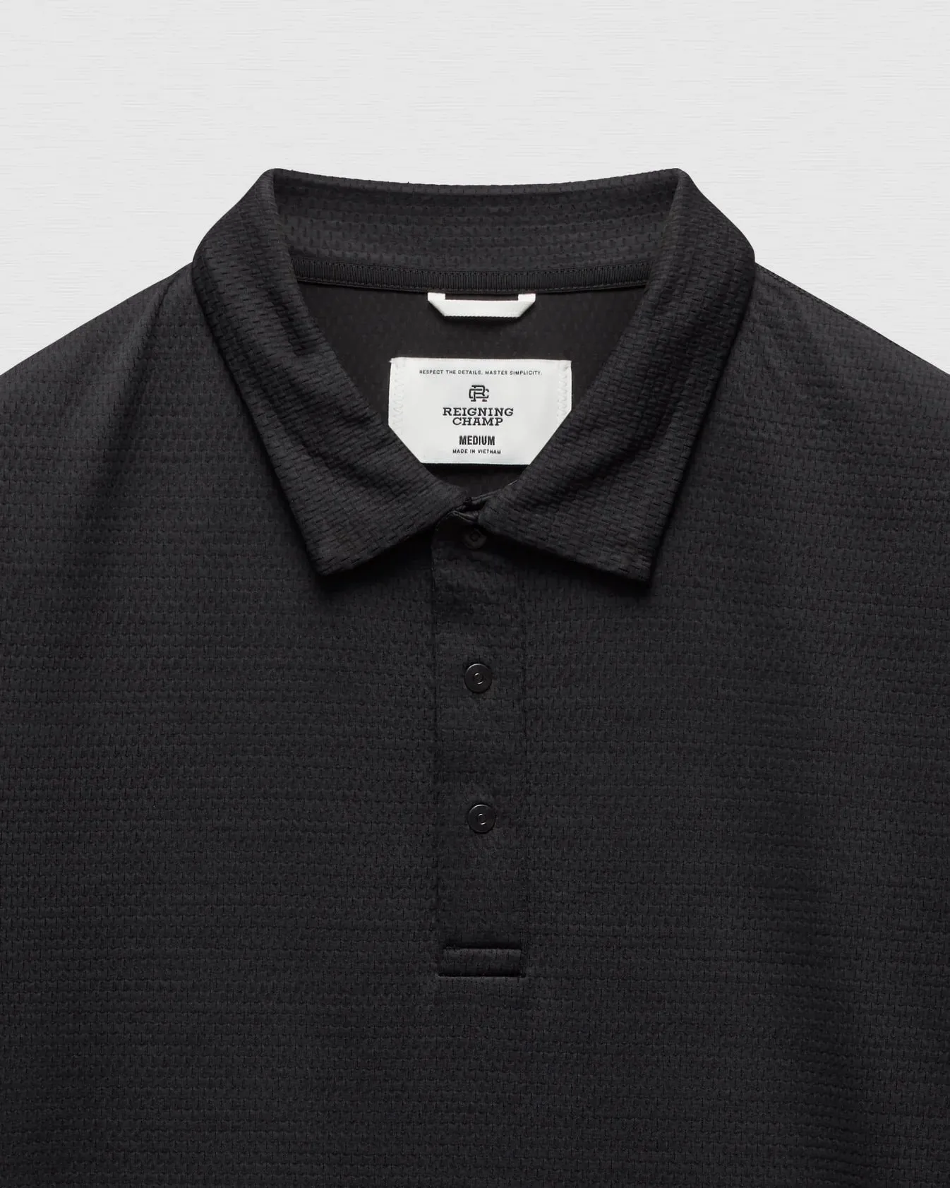 Solotex Mesh Tiebreaker Standard Fit Polo Heather Black sold by Brooklyn Clothing Co. product image thumbnail 3