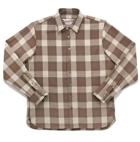 Taupe Check Easy Shirt sold by Brooklyn Clothing Co.