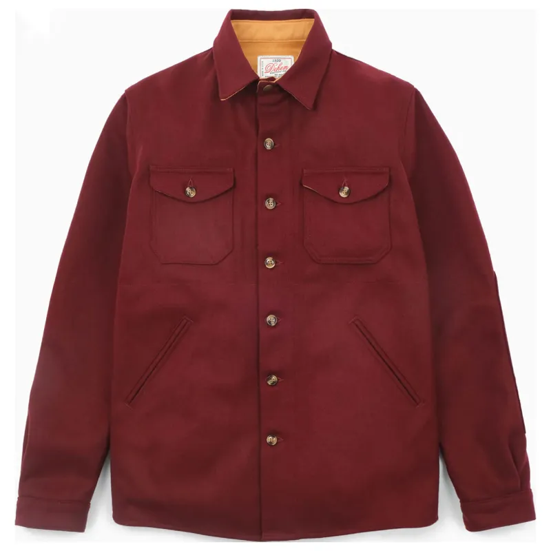 Crissman Overshirt Wool Burgundy sold by Brooklyn Clothing Co.