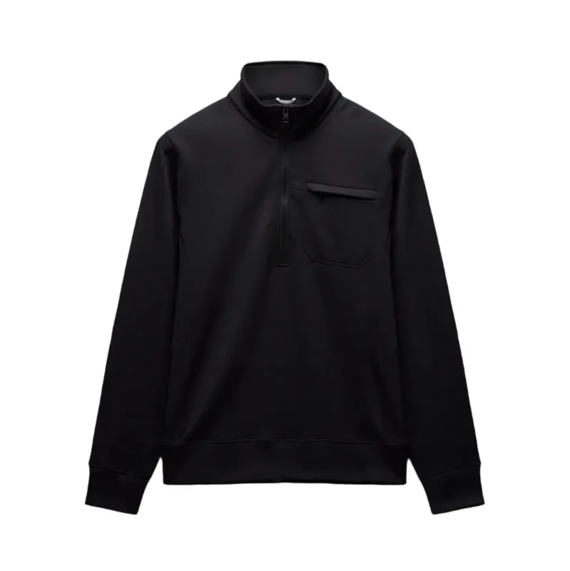 Double Knit Rally Quarter Zip Black sold by Brooklyn Clothing Co.