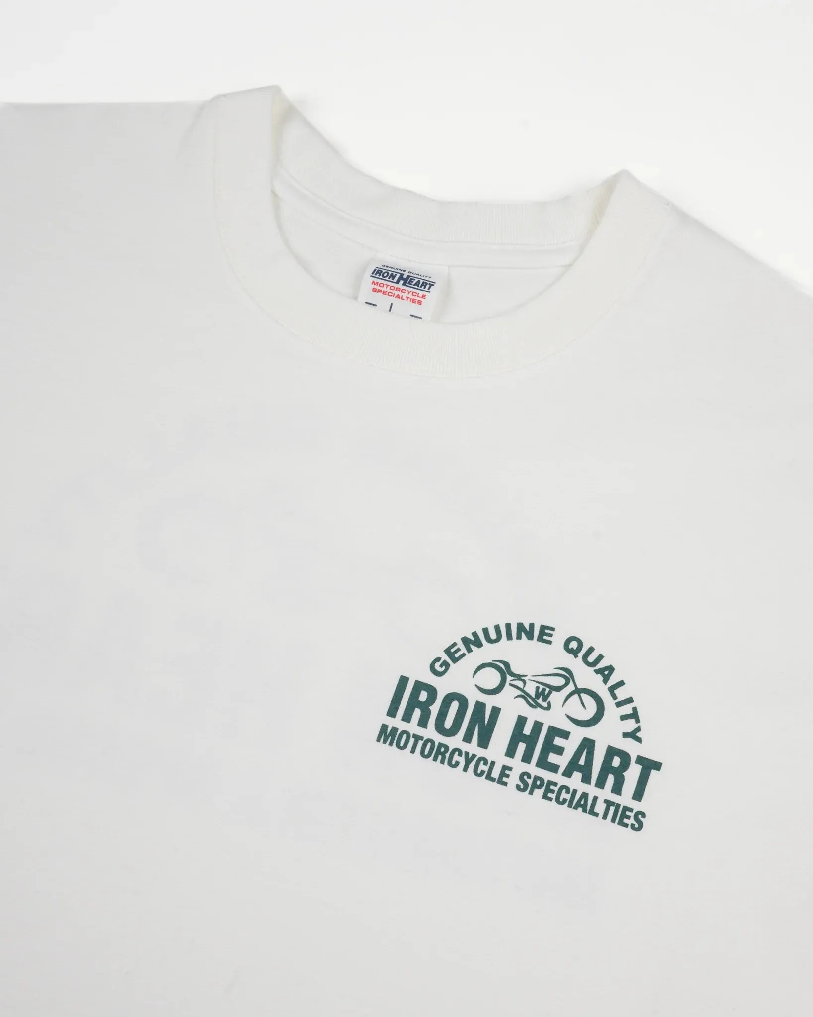 IHT-2504-WHT 7.5oz Printed Loopwheel Crew Neck T-Shirt White sold by Brooklyn Clothing Co. product image thumbnail 2