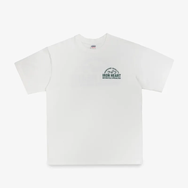 IHT-2504-WHT 7.5oz Printed Loopwheel Crew Neck T-Shirt White sold by Brooklyn Clothing Co.