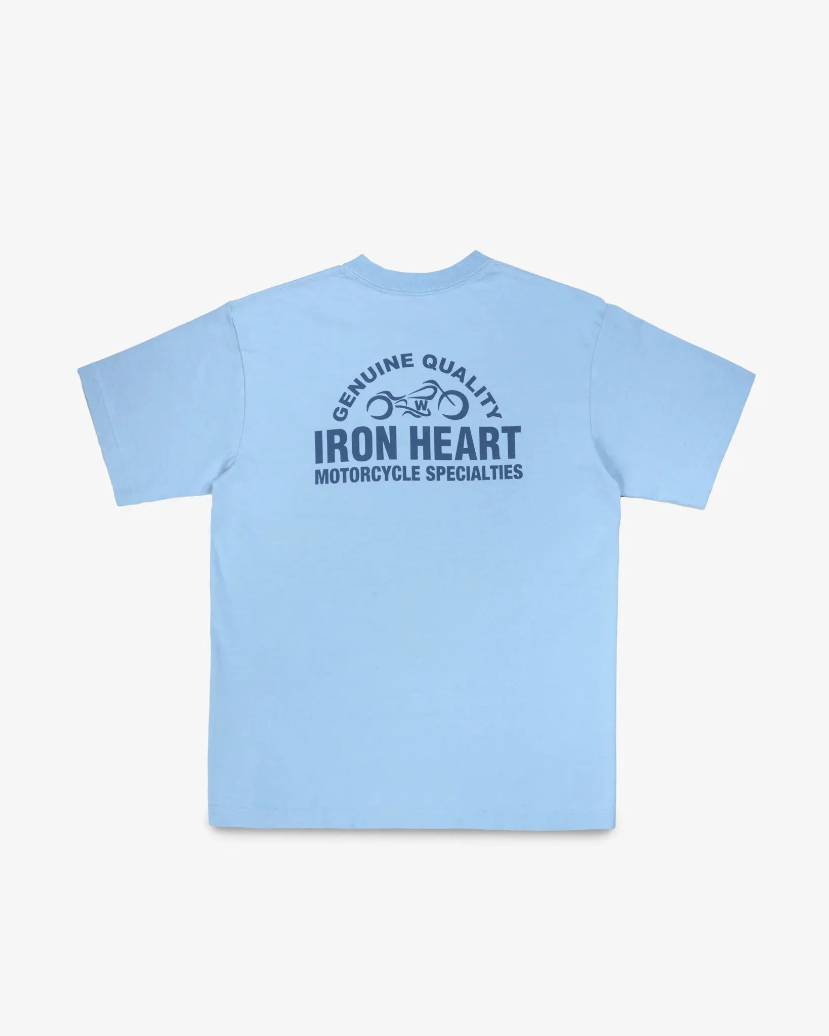 IHT-2504-SAX 7.5oz Printed Loopwheel Crew Neck T-Shirt Sax Blue sold by Brooklyn Clothing Co. product image thumbnail 5