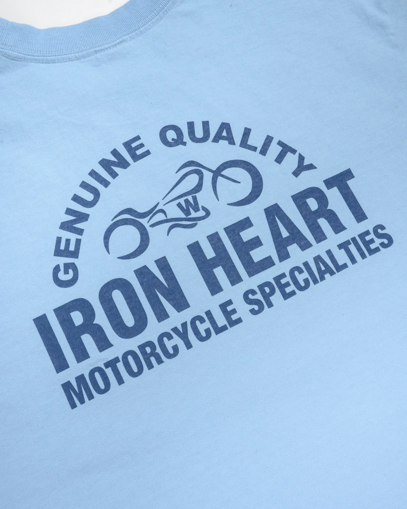 IHT-2504-SAX 7.5oz Printed Loopwheel Crew Neck T-Shirt Sax Blue sold by Brooklyn Clothing Co. product image thumbnail 3