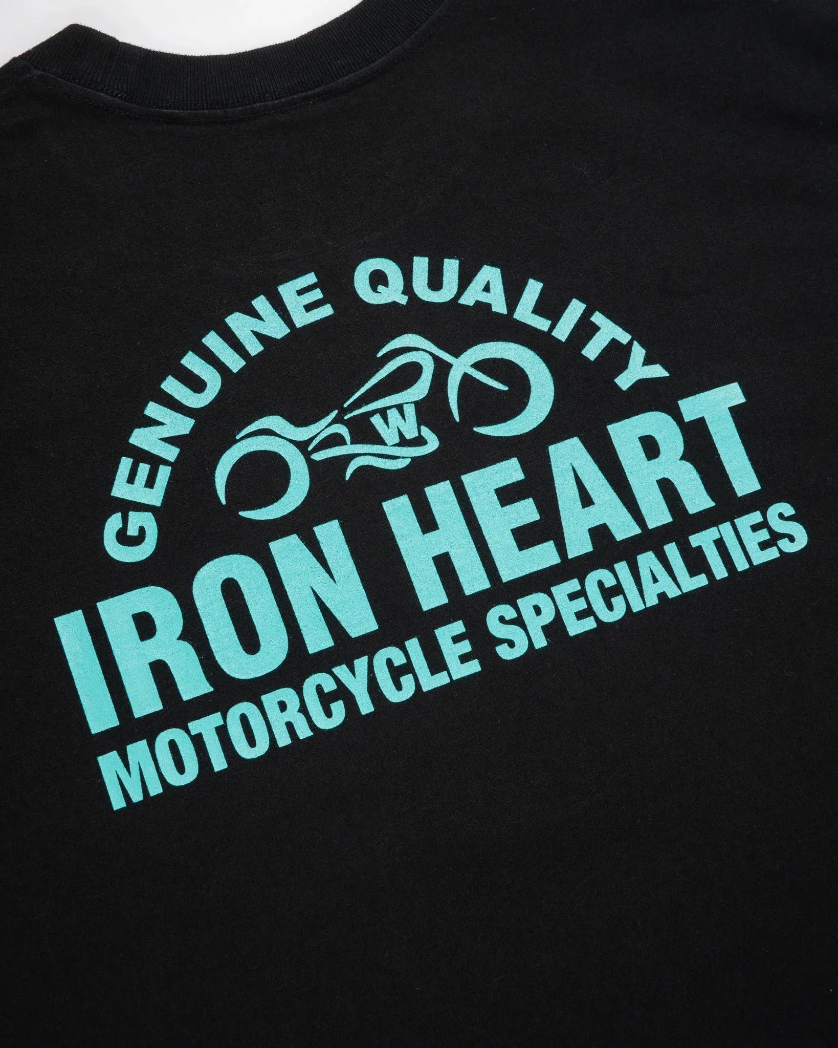 IHT-2504-BLK 7.5oz Printed Loopwheel Crew Neck T-Shirt Black sold by Brooklyn Clothing Co. product image thumbnail 3