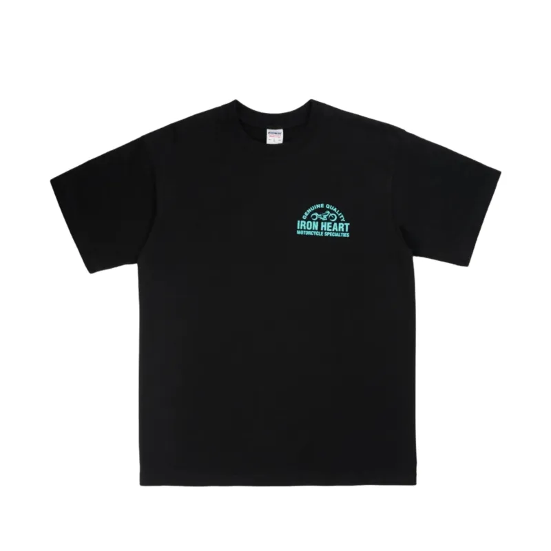 IHT-2504-BLK 7.5oz Printed Loopwheel Crew Neck T-Shirt Black sold by Brooklyn Clothing Co.
