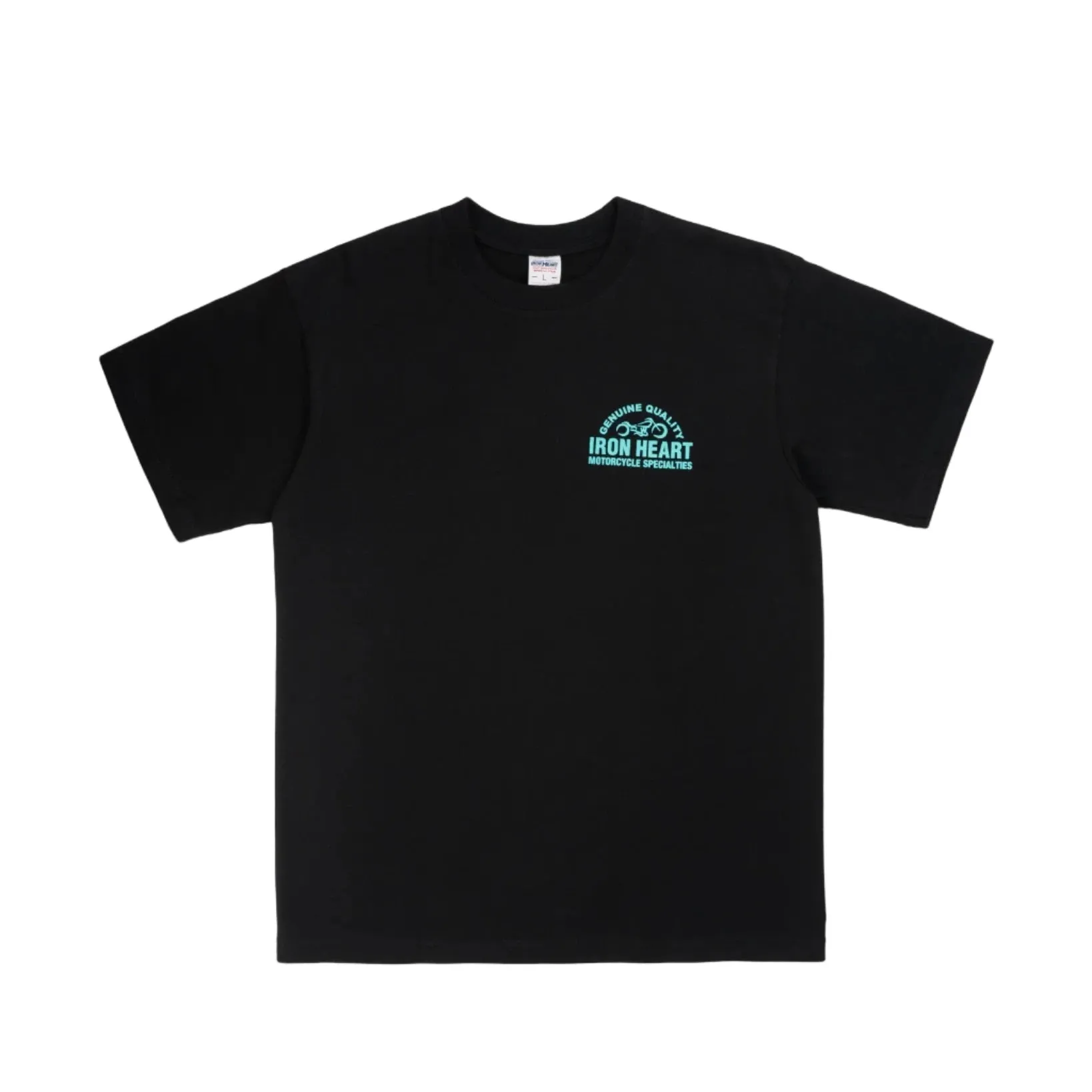 IHT-2504-BLK 7.5oz Printed Loopwheel Crew Neck T-Shirt Black sold by Brooklyn Clothing Co.