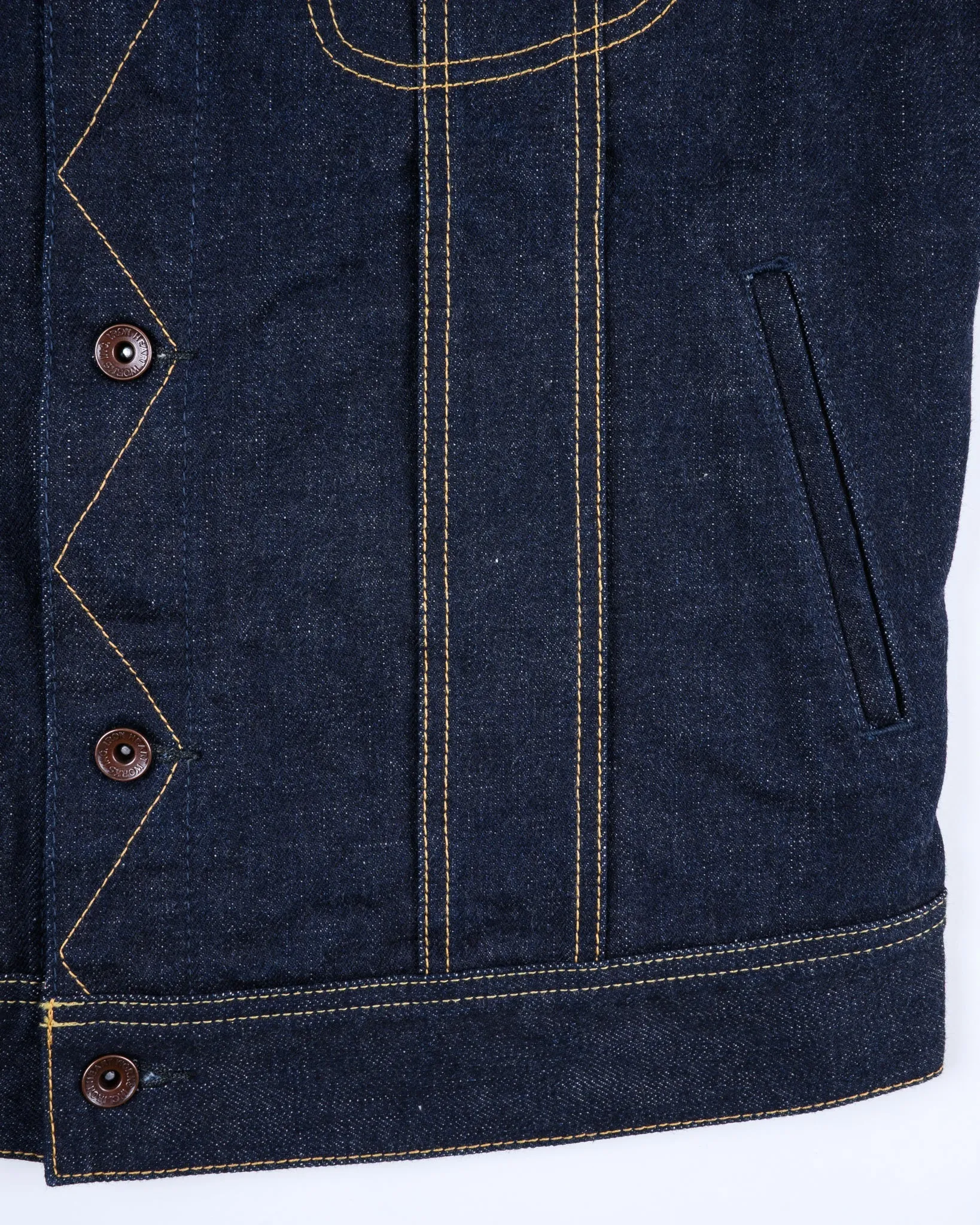 IH-101J-SR 18oz Selvedge Denim Storm Rider Indigo Jacket sold by Brooklyn Clothing Co. product image thumbnail 5