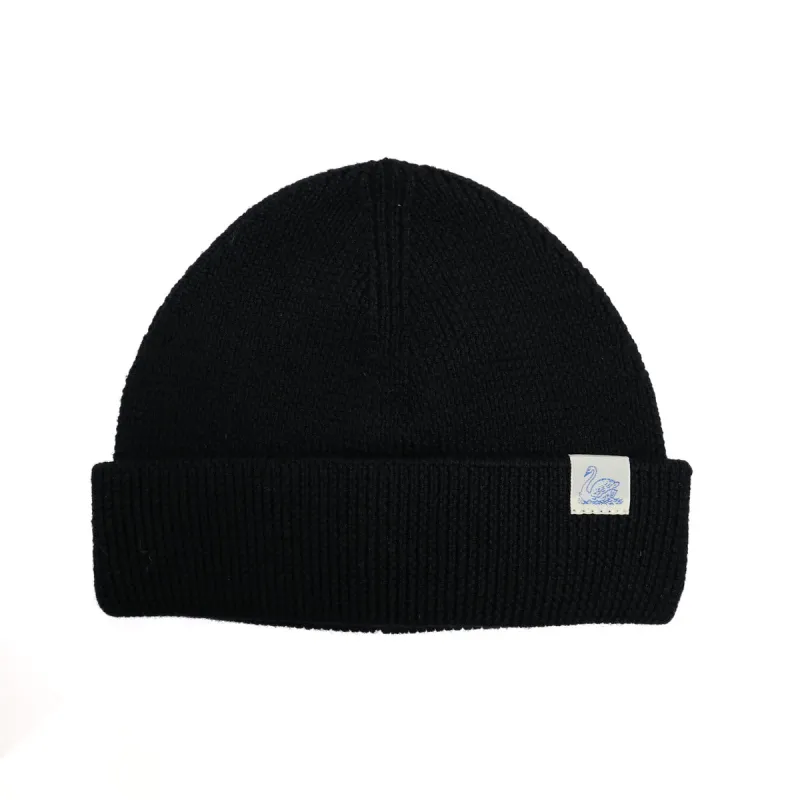 Merino Wool Watch Cap Modern Fit Deep Black sold by Brooklyn Clothing Co.