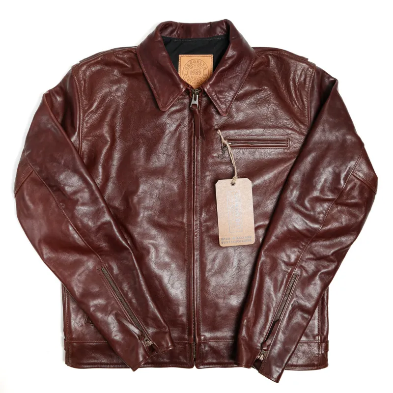 Brooklyn Clothing X Simmons Bilt Tail Gunner Japanese Horsehide Chocolate Brown sold by Brooklyn Clothing Co.