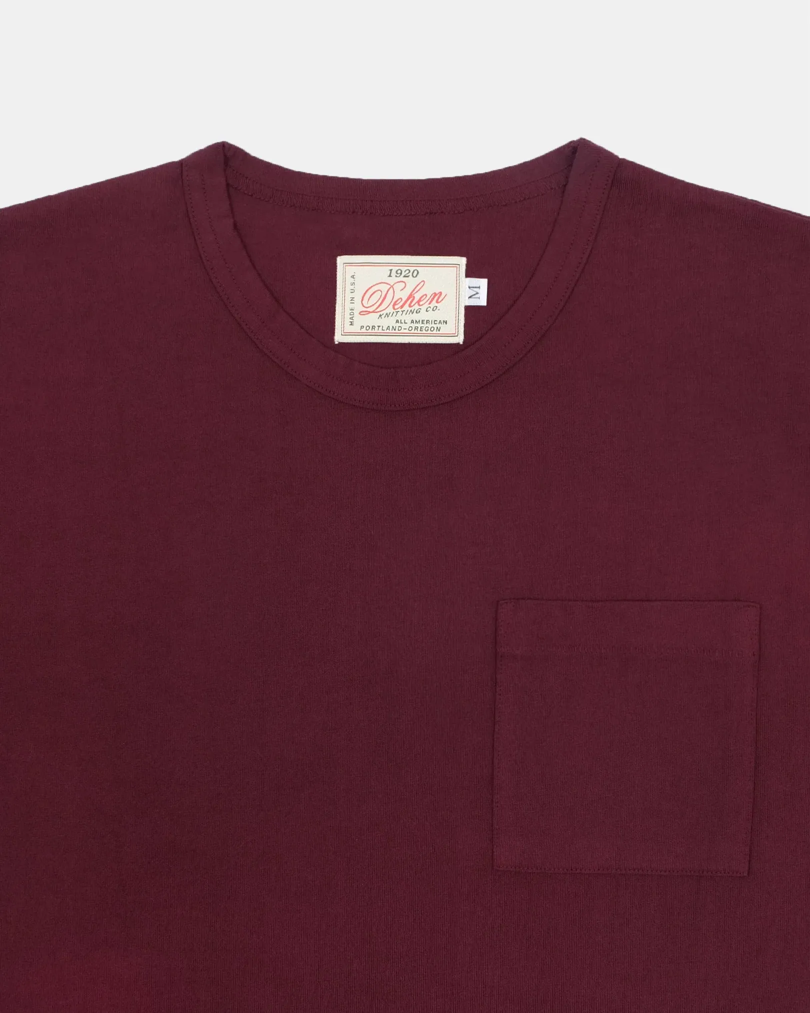 Heavy Duty Pocket Tee Burgundy sold by Brooklyn Clothing Co. product image thumbnail 2