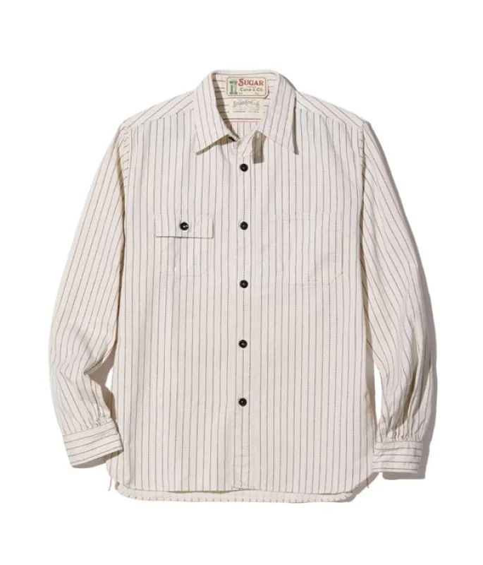 SC27076 8.5oz White Wabash Stripe Work Shirt sold by Brooklyn Clothing Co.