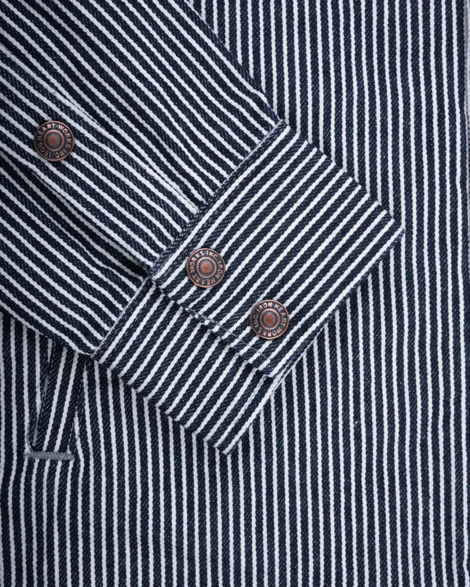 IHSH-421-IND 12oz Hickory Stripe CPO Shirt Indigo sold by Brooklyn Clothing Co. product image thumbnail 4