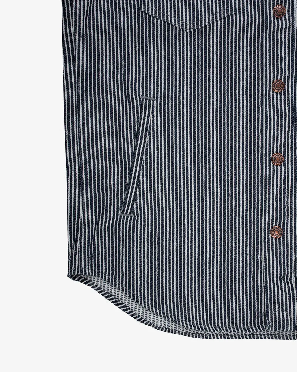 IHSH-421-IND 12oz Hickory Stripe CPO Shirt Indigo sold by Brooklyn Clothing Co. product image thumbnail 5