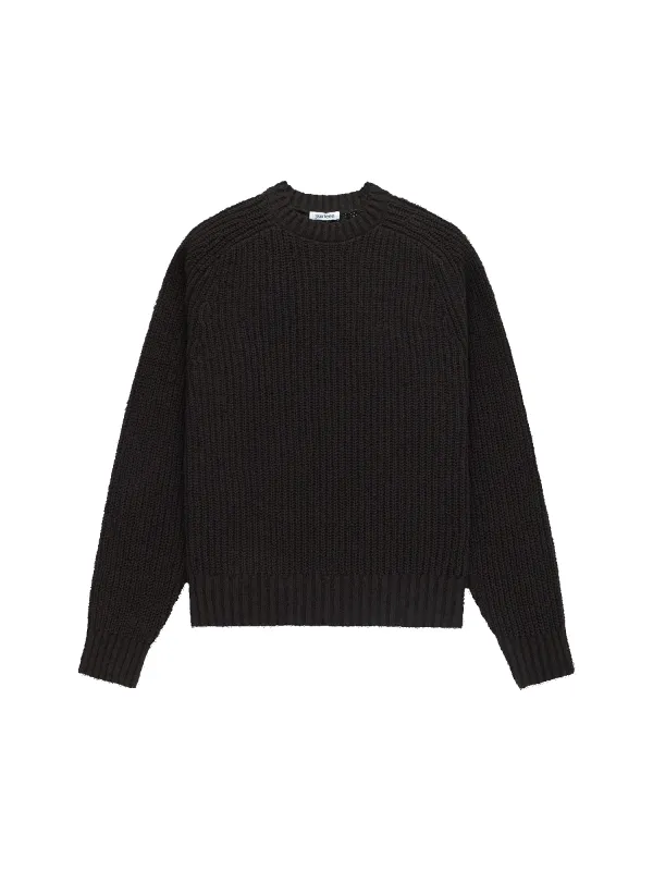 Cotton Crewneck Sweater Bark Boucle sold by Brooklyn Clothing Co.