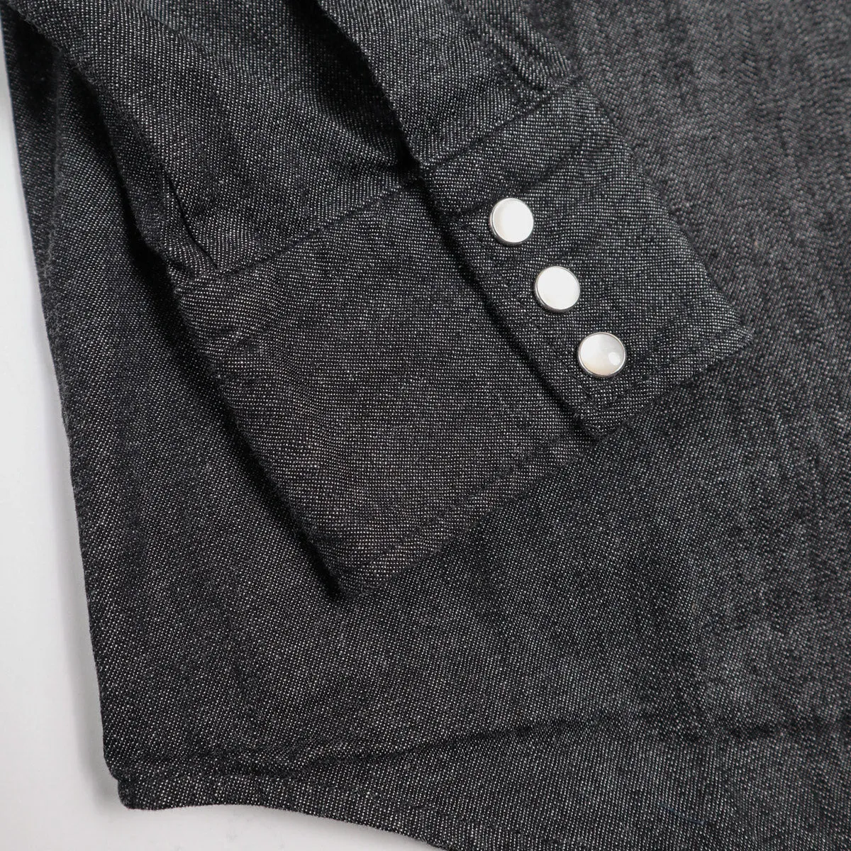 KST069-01 Western Shirt 8oz Black Denim sold by Brooklyn Clothing Co. product image thumbnail 4