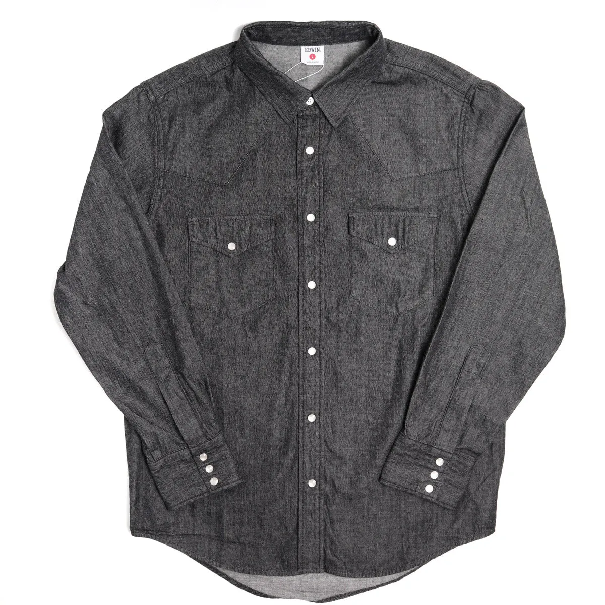 KST069-01 Western Shirt 8oz Black Denim sold by Brooklyn Clothing Co.