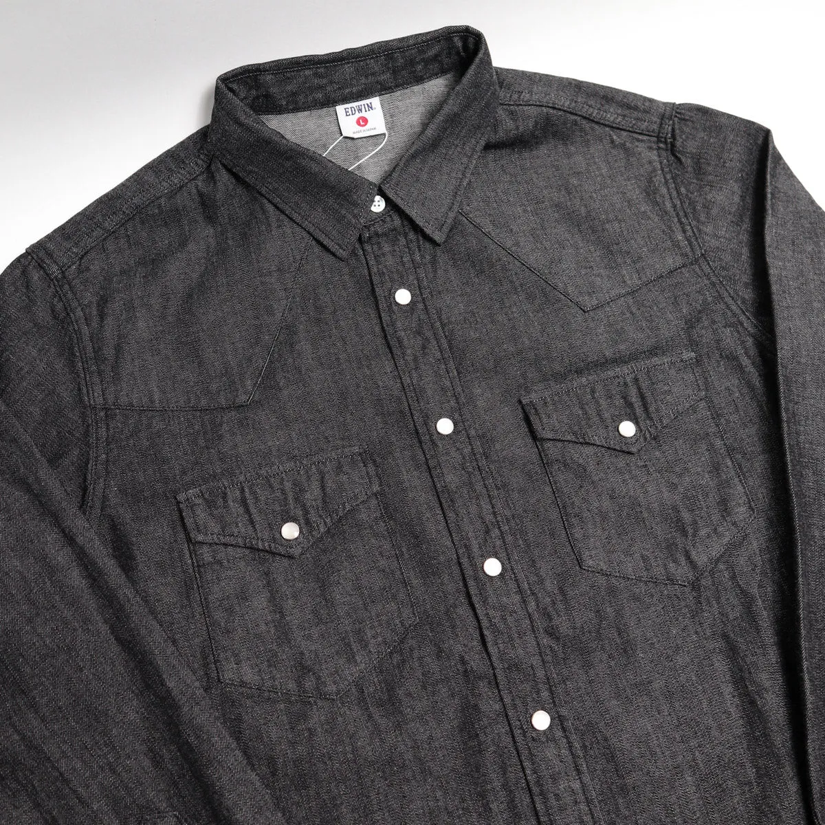 KST069-01 Western Shirt 8oz Black Denim sold by Brooklyn Clothing Co. product image thumbnail 3