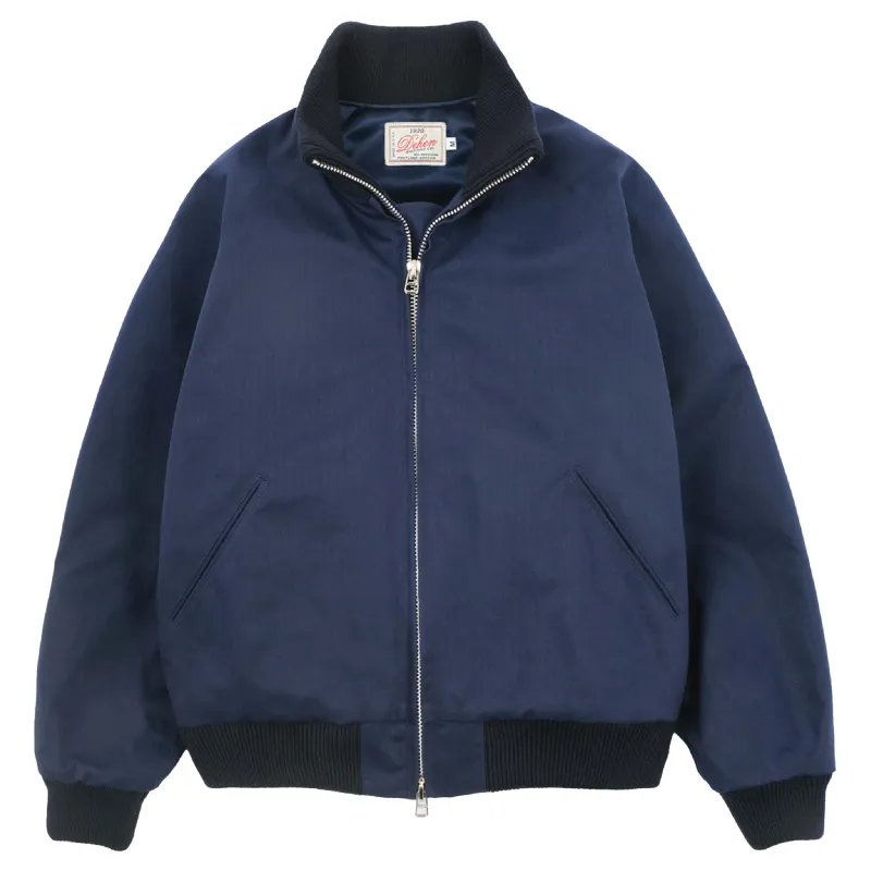 Pilot Jacket Dry Wax Cotton  Regal Blue sold by Brooklyn Clothing Co.