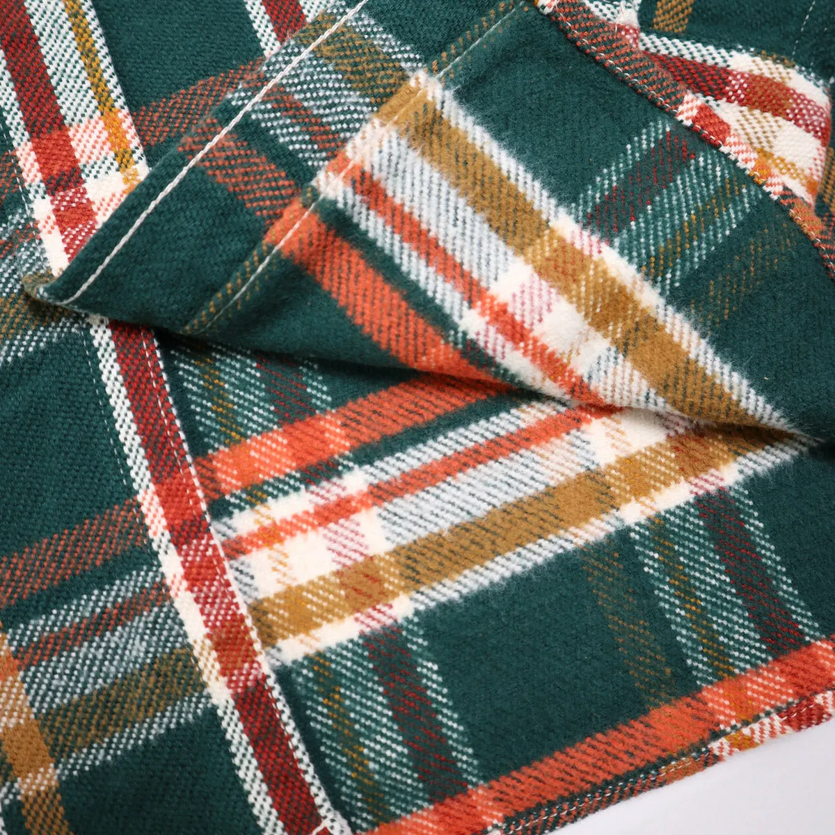 502553 Heavy Flannel Shirt Green sold by Brooklyn Clothing Co. product image thumbnail 4