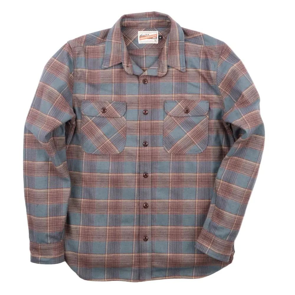 Jepson Dusty Blue Plaid Shirt sold by Brooklyn Clothing Co.