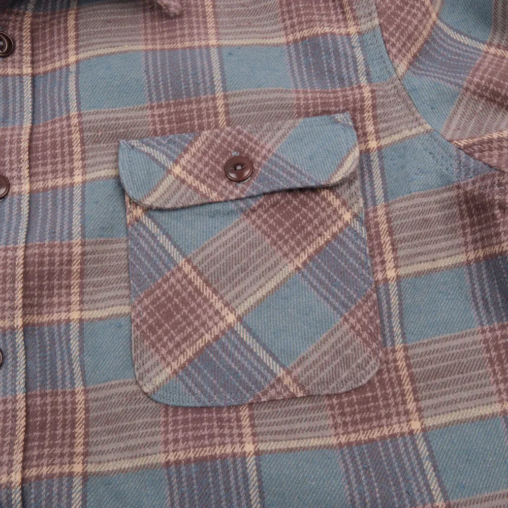 Jepson Dusty Blue Plaid Shirt sold by Brooklyn Clothing Co. product image thumbnail 3