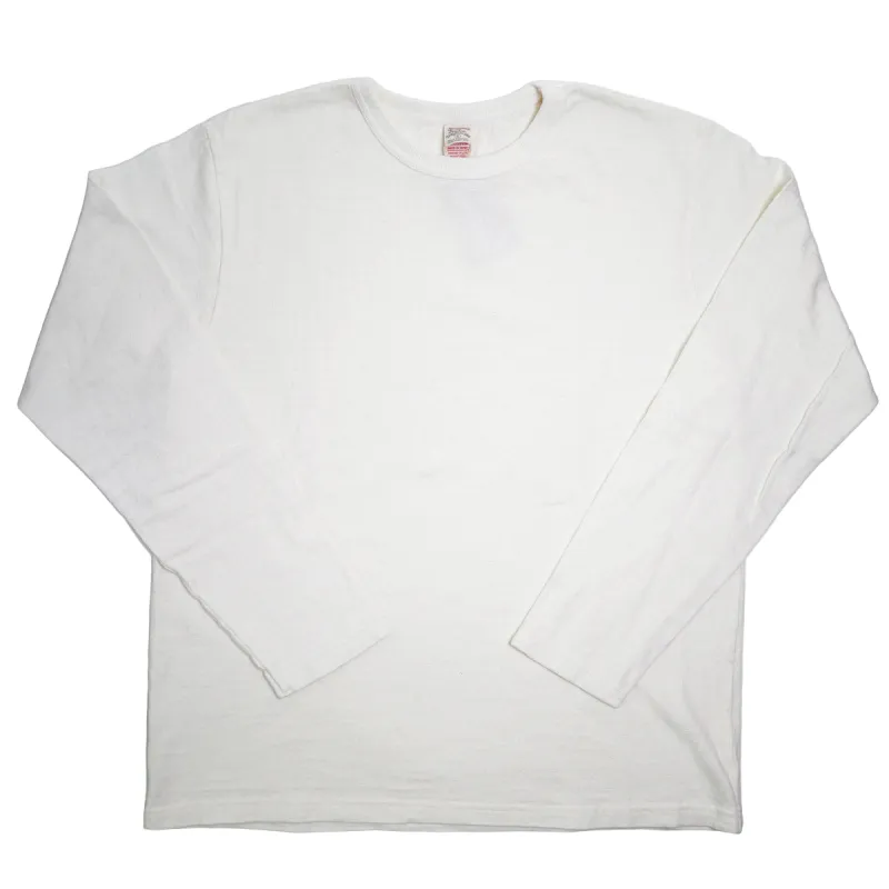 No. 8 Slub Nep Long Sleeve T-Shirt White sold by Brooklyn Clothing Co.