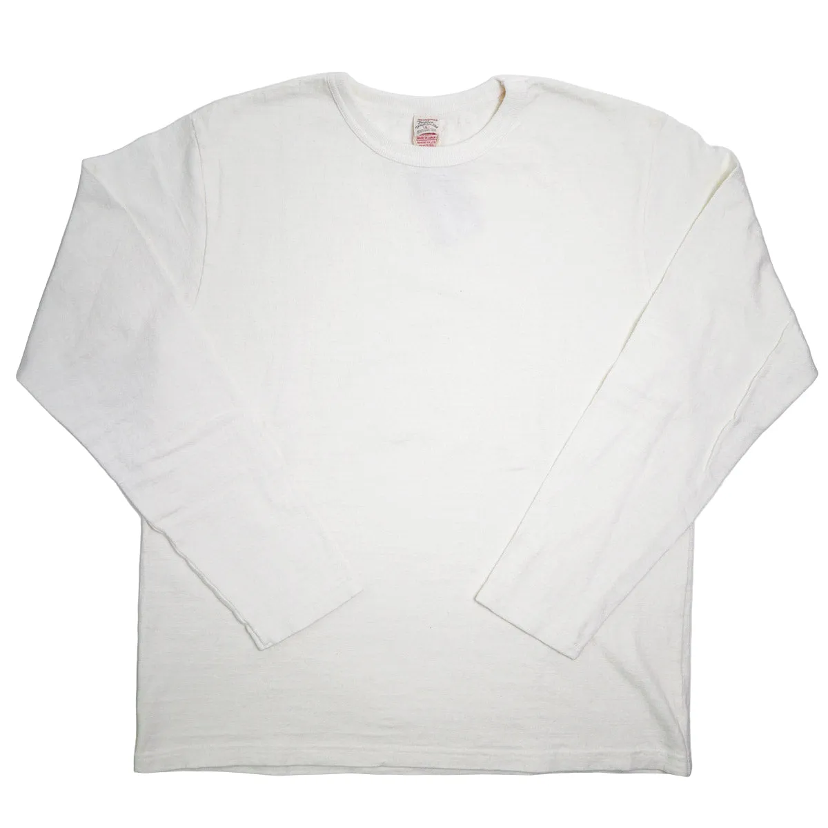 No. 8 Slub Nep Long Sleeve T-Shirt White sold by Brooklyn Clothing Co.