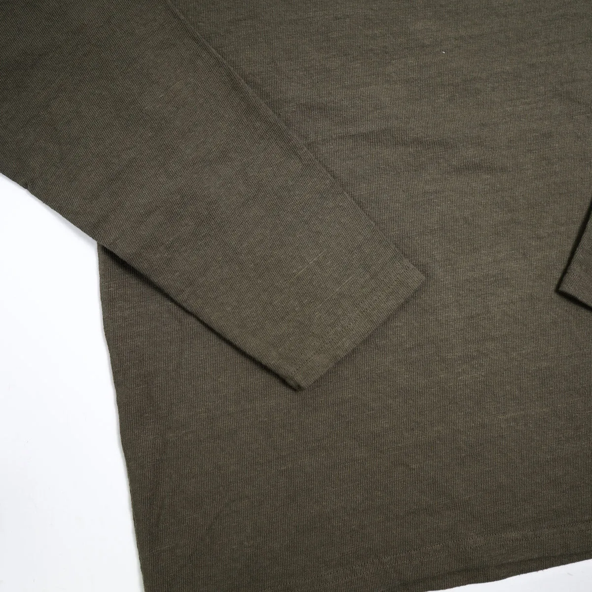 No. 8 Slub Nep Long Sleeve T-Shirt Olive sold by Brooklyn Clothing Co. product image thumbnail 4