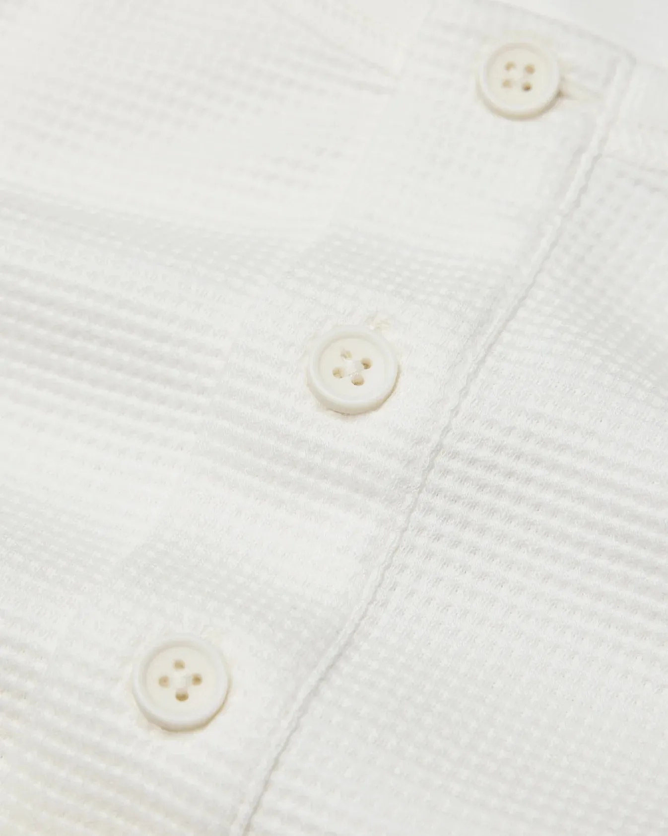 Lightweight Waffle Standard Fit Henley Championship White sold by Brooklyn Clothing Co. product image thumbnail 3