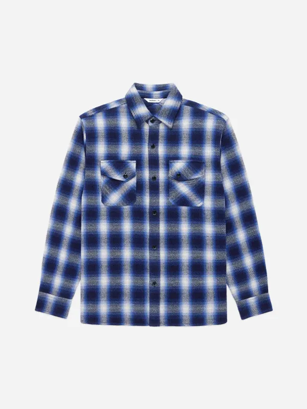 Crosscut Flannel Royal Blue sold by Brooklyn Clothing Co.