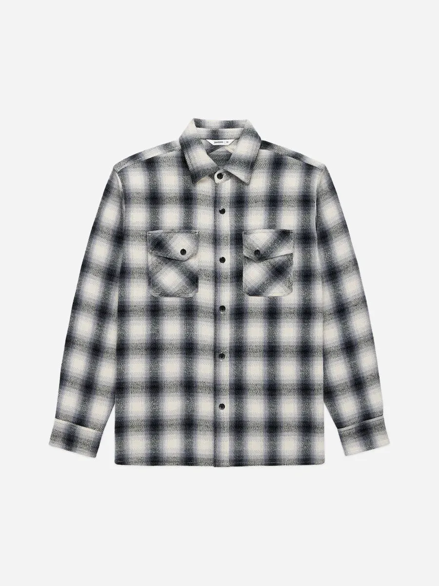 Crosscut Flannel Cream/Black sold by Brooklyn Clothing Co.