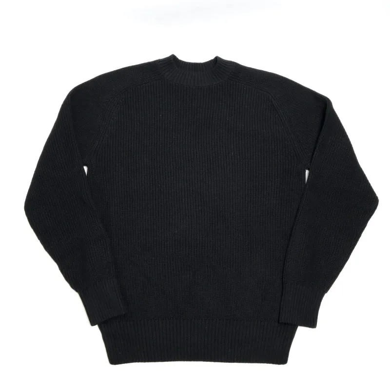 Cotton Crewneck Sweater Black sold by Brooklyn Clothing Co.