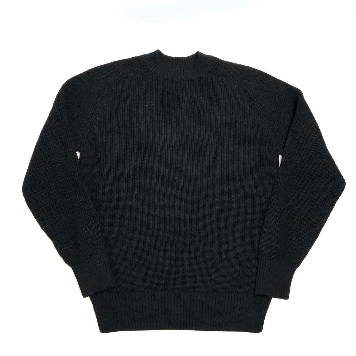 Cotton Crewneck Sweater Black sold by Brooklyn Clothing Co.