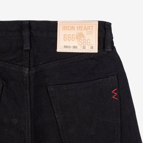 IH-666S-SBG 21oz Selvedge Denim Slim Straight Superblack Fade to Grey sold by Brooklyn Clothing Co. product image thumbnail 4