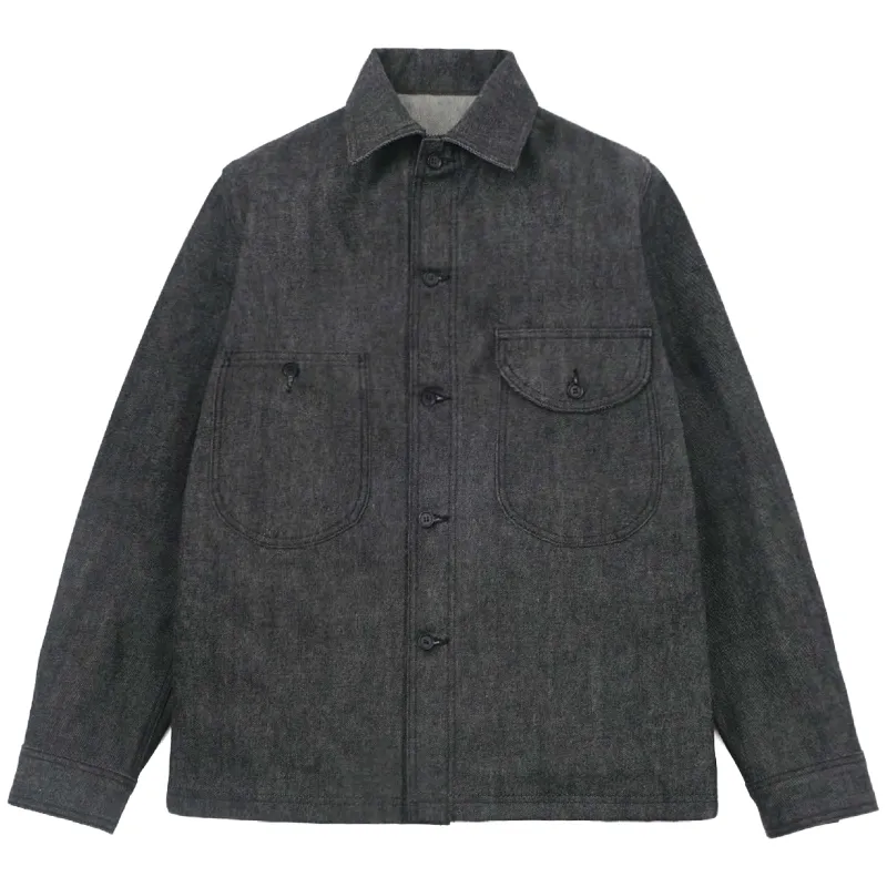 Selvedge Overshirt Black Selvedge Denim sold by Brooklyn Clothing Co.