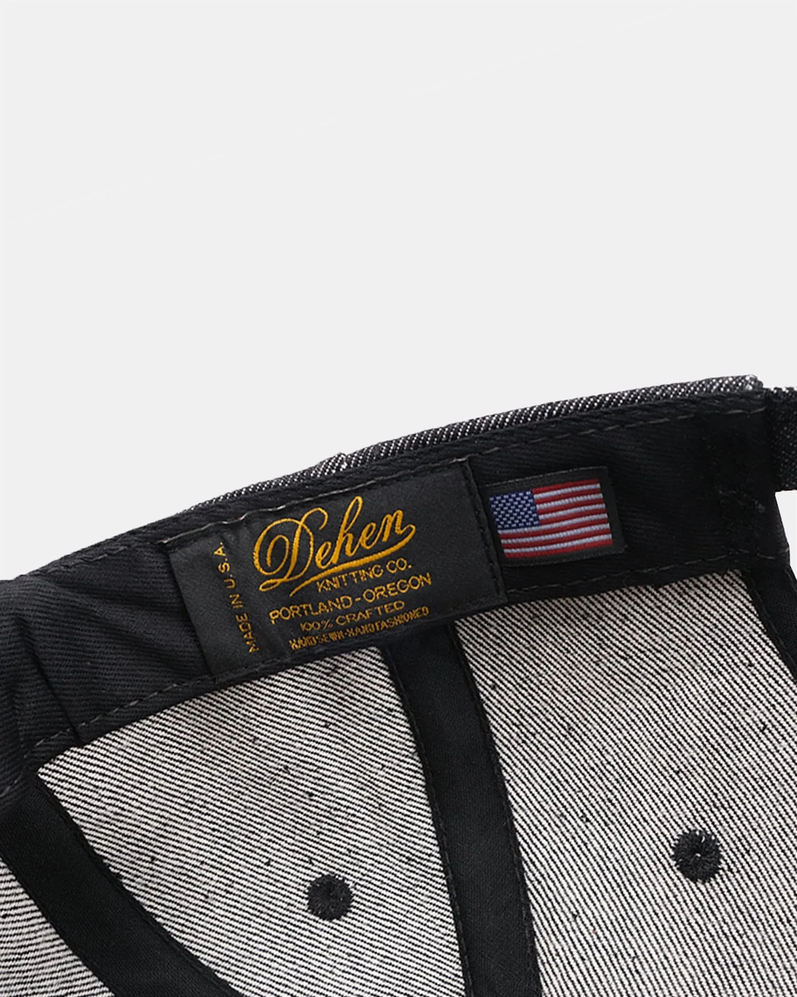 Unstructured Baseball Hat Black Selvedge Denim sold by Brooklyn Clothing Co. product image thumbnail 4