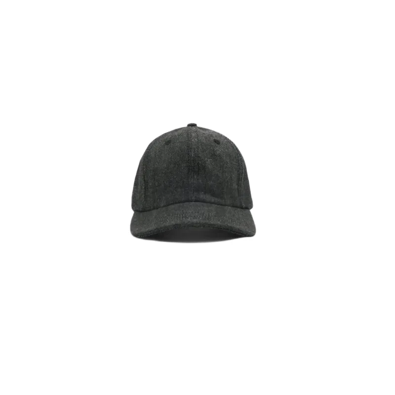 Unstructured Baseball Hat Black Selvedge Denim sold by Brooklyn Clothing Co.